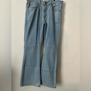 Levi’s 726  Railroad Stripe High Rise Flare Jeans–Light Wash –Size 29